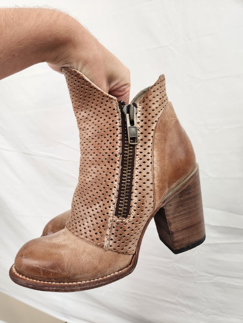 Freebird by Steven Tan Perforated Leather Ankle Booties - Picture 4 of 8